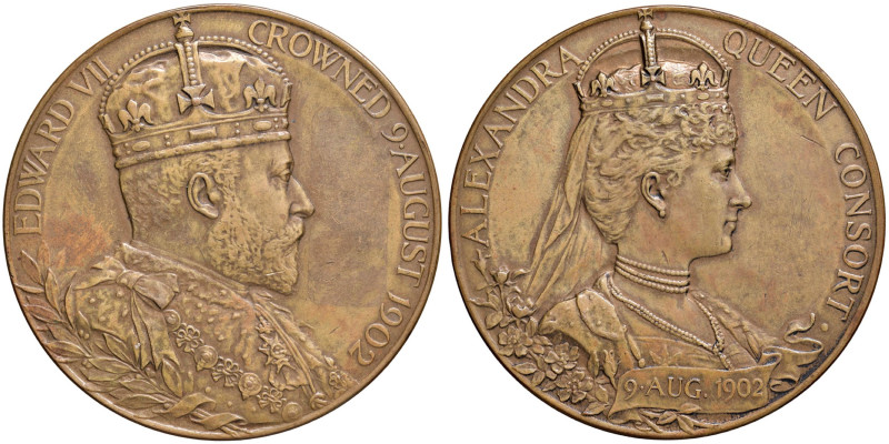 INGHILTERRA Edoardo VII (1902-1911) Medaglia 1902 - AE (g 80,35 - Ø 55 mm)
SPL+...
