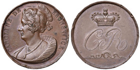 INGHILTERRA Regina Carolina (1768-1821) Medaglia - Opus: non indicato AE (g 18,77 - Ø 32 mm) Colpi al bordo
SPL+