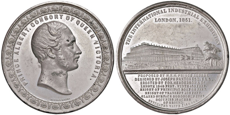 INGHILTERRA Vittoria (1837-1901) Medaglia 1851 Esposizione di Londra - MB (g 38,...