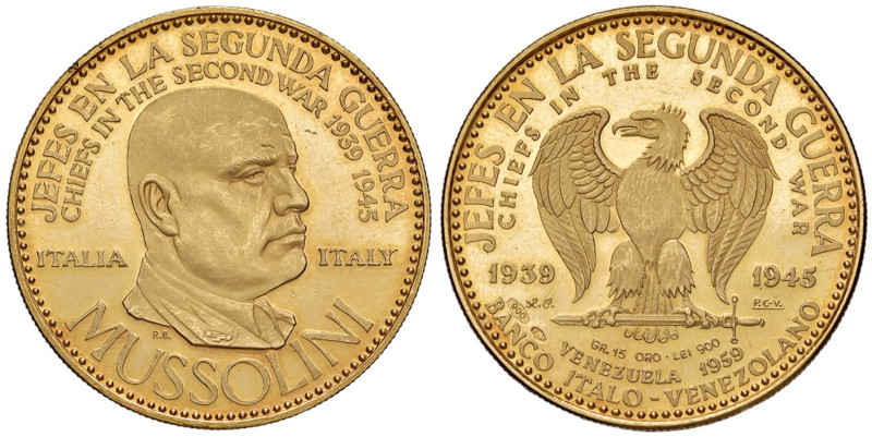 VENEZUELA Medaglia 1959 - AU (g 15,00 tit. 900) Colpetto al bordo
SPL