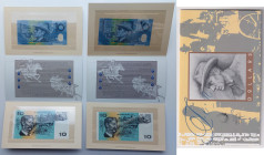 AUSTRALIA - lotto di 2 folder commermorativi contenenti ciascuno 2 banconote da 10 dollari.
FDS