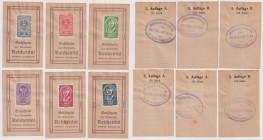 AUSTRIA - serie notgeld composta da 6 biglieti con francobollo come da scansione.
non circolati