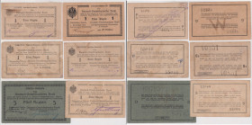 GERMANIA - AFRICA TEDESCA - lotto di 6 banconote del 1915
BB