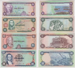 JAMAICA - serie di 4 banconote del 1976 con tiratura di 5000 set. Le banconote sono contraddistinte da una stella accanto al seriale e vengono consegn...