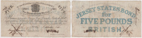 JERSEY - British Administration - banconota da 5 Pound del 01/09/1940. Rif. Pick A1b(pen cancelled)
BB