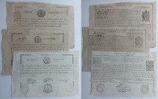 MESSICO - TESORERIAS DE LA NACION - serie completa 1 , 2 e 10 Pesos del 05/05/1823. Rif. Pick 4b/5b/6b (cut cancelled) - la prima cartamoneta della Re...