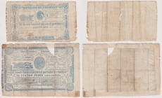 PARAGUAY - lotto di 2 banconote da 2 e 4 Pesos del 1865. Rif. Pick 22 e 24
B