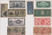 SUDAMERICA Lotto di 5 banconote sudamericane come da scansione.
BB/SPL