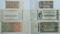 URUGUAY - Banco de Londres y Rio de la Plata - serie di 3 banconote da 10, 50 e 100 Pesos con matrice.
BB/SPL