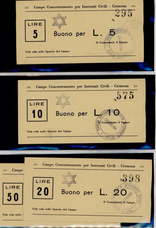 COLLEZIONE CAMPI DI PRIGIONIA DELLA SECONDA GUERRA MONDIALE - Italia Lotto di qu...