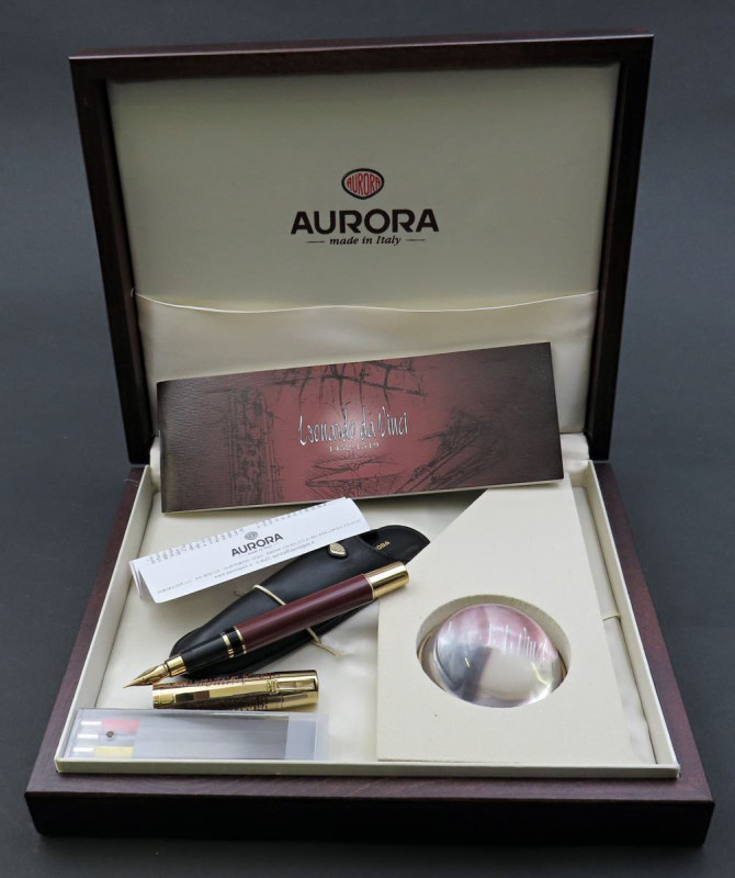 AURORA Penna stilografica - LEONARDO DA VINCI. Edizione limitata 0591/1919. Corp...