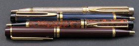 WATERMAN - Lotto di 4 penne a sfera- Corpo delle penne in resina variegata e finiture dorate. Oggetti usati in buono stato conservativo.
n.d.