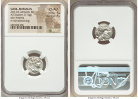 GAUL. Massalia. Ca. 2nd-1st centuries BC. AR drachm (16mm, 2.74 gm, 6h). NGC Choice AU 4/5 - 4/5. Draped bust of Artemis right, seen from front, weari...