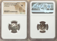 MACEDONIAN KINGDOM. Alexander III the Great (336-323 BC). AR drachm (18mm, 10h). NGC XF. Early posthumous issue of Colophon, ca. 323-319 BC. Head of H...