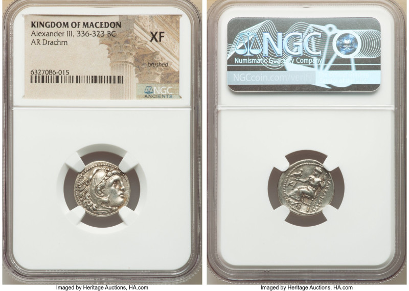 MACEDONIAN KINGDOM. Alexander III the Great (336-323 BC). AR drachm (17mm, 1h). ...