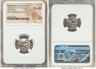 MACEDONIAN KINGDOM. Alexander III the Great (336-323 BC). AR drachm (17mm, 5h). NGC Choice VF. Late lifetime-early posthumous issue of Teos, ca. 323-3...