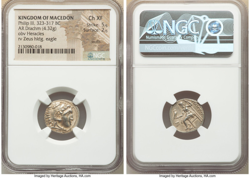 MACEDONIAN KINGDOM. Philip III Arrhidaeus (323-317 BC). AR drachm (17mm, 4.32 gm...