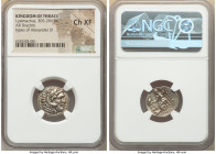 THRACIAN KINGDOM. Lysimachus (305-281 BC). AR drachm (19mm, 11h). NGC Choice XF. In the types of Alexander III the Great of Macedon, Lampsacus, 299-29...