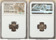 EUBOEA. Euboean League. Ca. 304-290 BC. AR drachm (16mm, 3.62 gm, 12h). NGC Choice XF 5/5 - 3/5, Fine Style, light scratches. Head of the nymph Euboea...