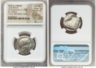 ATTICA. Athens. Ca. 440-404 BC. AR tetradrachm (23mm, 17.17 gm, 7h). NGC Choice AU 5/5 - 4/5, Full Crest. Mid-mass coinage issue. Head of Athena right...