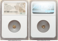 LYDIAN KINGDOM. Alyattes or Walwet (ca. 610-546 BC). EL 1/12 stater or hemihecte (7mm, 1.18 gm). NGC Choice VF 5/5 - 2/5, scuffs. Uninscribed, Lydo-Mi...