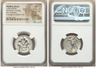 PISIDIA. Selge. Ca. 325-250 BC. AR stater (24mm, 10.67 gm, 11h). NGC AU 4/5 - 3/5, brushed. Two wrestlers grappling; MO between / ΣΕΛΓΕΩΝ, slinger aim...