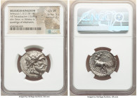 SELEUCID KINGDOM. Seleucus I Nicator (312-281 BC). AR tetradrachm (25mm, 15.84 gm, 1h). NGC Choice VF 5/5 - 2/5. Seleucia II (2nd Workshop), from ca. ...