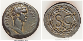 SYRIA. Antioch. Nerva (AD 96-98). AE (30mm, 14.24 gm, 12h). VF, possible bronze disease. 4th officina. IMP CAESAR NERVA AVG III COS, laureate head of ...