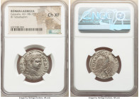 SYRIA. Laodicea ad Mare. Caracalla (AD 198-217). BI tetradrachm (27mm, 1h). NGC Choice XF. AD 215-217. AYT•K•M•A•-•ANTΩNЄINO-C•CЄB•, laureate head of ...