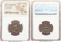 EGYPT. Alexandria. Nero (AD 54-68). BI tetradrachm (26mm, 12h). NGC VF. Dated Regnal Year 3 (AD 56/7). ΝΕΡ ΚΛΑΥ ΚΑΙΣ-ΣΕΒ ΓΕΡ ΑΥΤΟ, laureate head of Ne...