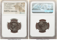 EGYPT. Alexandria. Nero (AD 54-68). BI tetradrachm (25mm, 12.62 gm, 11h). NGC VF 4/5 - 4/5. Dated Regnal Year 13 (AD 66/7). NΕΡΩ KΛΑV Κ-ΑΙΣ ΣΕΒ ΓΕΡ ΑV...