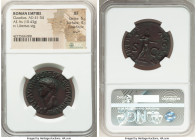 Claudius I (AD 41-54). AE as (29mm, 10.43 gm, 6h). NGC XF 5/5 - 4/5, Fine Style, scuff. Rome. TI CLAVDIVS CAESAR AVG P M TR P IMP P P, bare head of Cl...