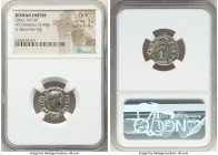 Otho (January-April AD 69). AR denarius (18mm, 3.44 gm, 6h). NGC Choice Fine 5/5 - 4/5. Rome. IMP M OTHO CAESAR AVG TR P, bare, bewigged head of Otho ...