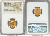 Vespasian (AD 69-79). AV aureus (20mm, 6.93 gm, 6h). NGC Fine 5/5 - 3/5. Rome, AD 74. IMP CAESAR VESP AVG, laureate head of Vespasian right / FORTVNA-...