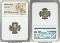 Nerva (AD 96-98). AR denarius (17mm, 7h). NGC Fine. Rome, AD 97. IMP NERVA CAES AVG P M TR P COS III P P, laureate head of Nerva right / CONCORDIA EXE...