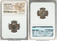 Hadrian (AD 117-138). AR denarius (20mm, 3.16 gm, 7h). NGC MS 4/5 - 4/5. Rome, AD 124-125. HADRIANVS-AVGVSTVS, laureate head of Hadrian right, drapery...