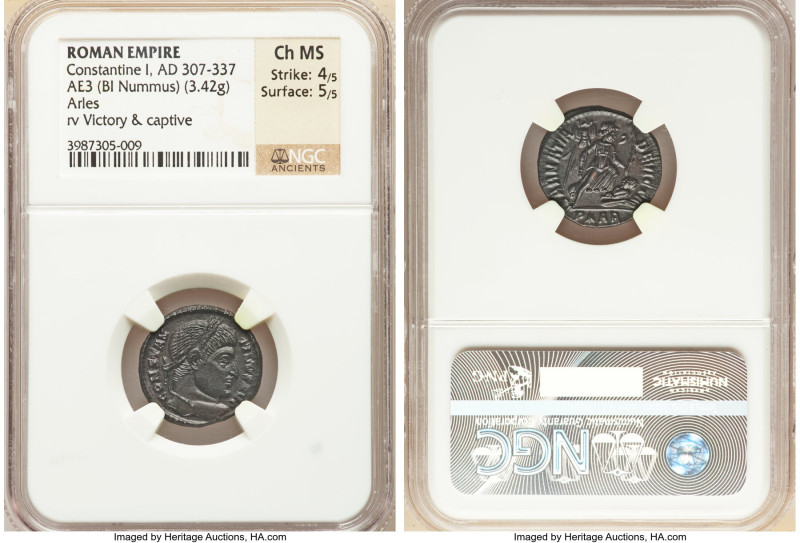 Constantine I the Great, as Augustus (AD 307-337). AE3 or BI nummus (19mm, 3.42 ...