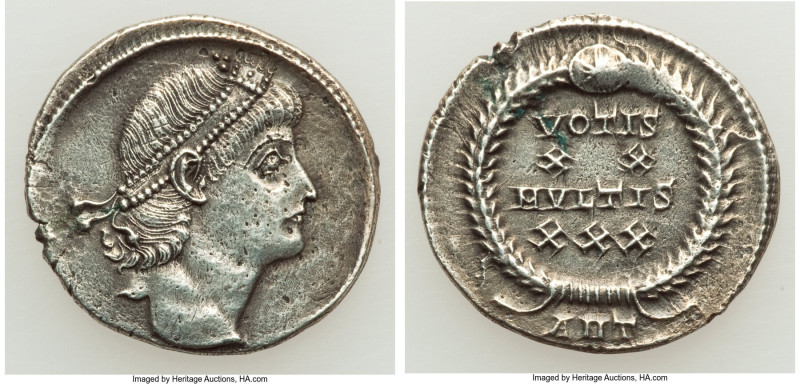 Constantius II, as Augustus (AD 337-361). AR siliqua (21mm, 3.03 gm, 5h). Choice...