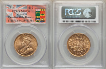 George V gold 10 Dollars 1914 MS63+ PCGS, Ottawa mint, KM27. Three year type. Canadian Gold Reserve. 

HID09801242017

© 2022 Heritage Auctions | All ...