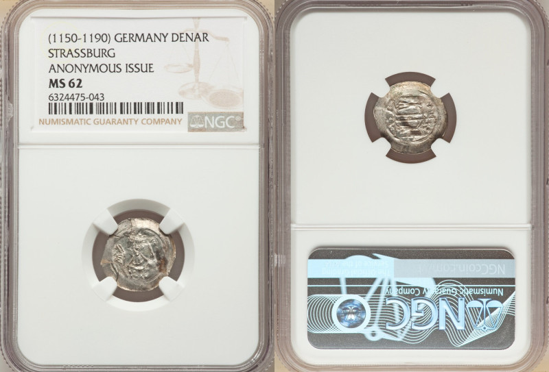 Strasbourg. City 4-Piece Lot of Certified Denars ND (1150-1190) NGC, Anonymous I...