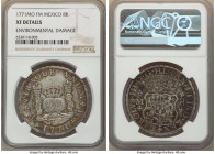 Charles III 8 Reales 1771 Mo-FM XF Details (Environmental Damage) NGC, Mexico City mint, KM105. Last date of Mexican pillar 8 Reales series. 

HID0980...