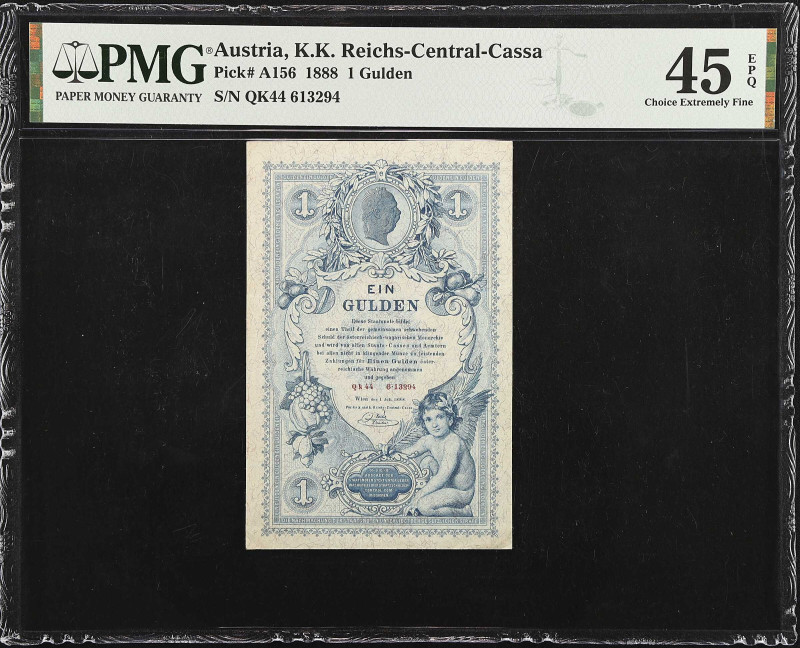 AUSTRIA. K.u.K. Reichs-Central-Casse. 1 Gulden, 1888. P-A156. PMG Choice Extreme...