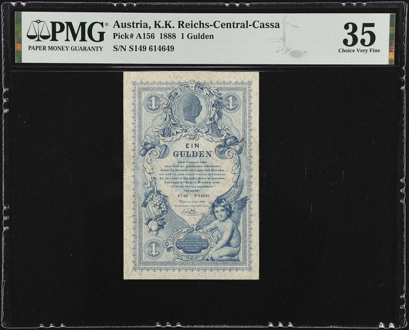 AUSTRIA. K.K. Reichs-Central-Casa. 1 Gulden, 1888. P-A156. PMG Choice Very Fine ...