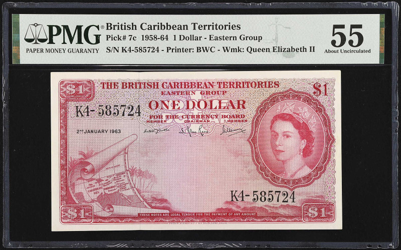 BRITISH CARIBBEAN TERRITORIES. Lot of (3). Currency Board of the British Caribbe...