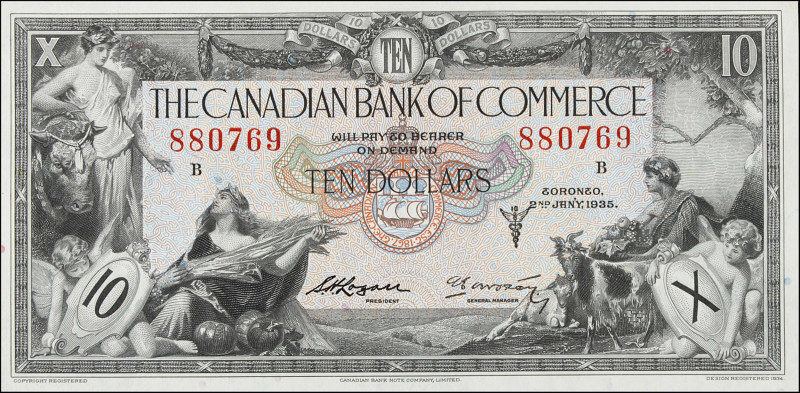 CANADA. The Canadian Bank of Commerce. 10 Dollars, 1935. P-CH #75-18-06. Choice ...