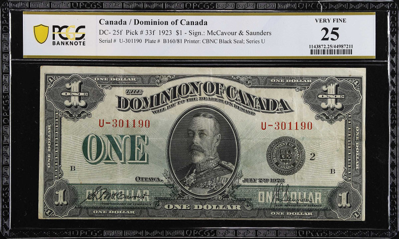 CANADA. Lot of (2). Dominion Of Canada. 1 Dollar, 1923. DC-25e & DC-25f. PCGS Ba...