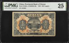 CHINA--PROVINCIAL BANKS. Provincial Bank of Honan. 100 Coppers, 1923. P-S1685a. PMG Very Fine 25.
PMG comments "Pinholes."

Estimate: $100.00- $300...