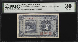CHINA--PROVINCIAL BANKS. Bank of Hopei. 20 Cents, 1929. P-S1712b. PMG Very Fine 30.

Estimate: $50.00- $100.00