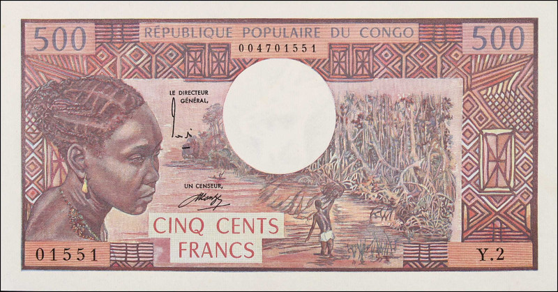 CONGO DEMOCRATIC REPUBLIC. Banque Centrale des Etats de l'Afrique Centrale. 500 ...