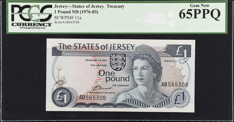 JERSEY. Treasury of the States of Jersey. 1 Pound, ND (1976-83). P-11a. PCGS Cur...